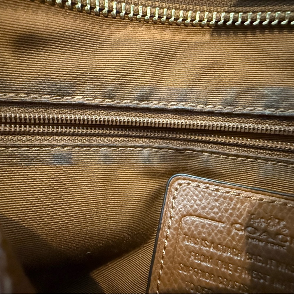 Coach Brown Leather Tote Bag - Picture 10 of 13